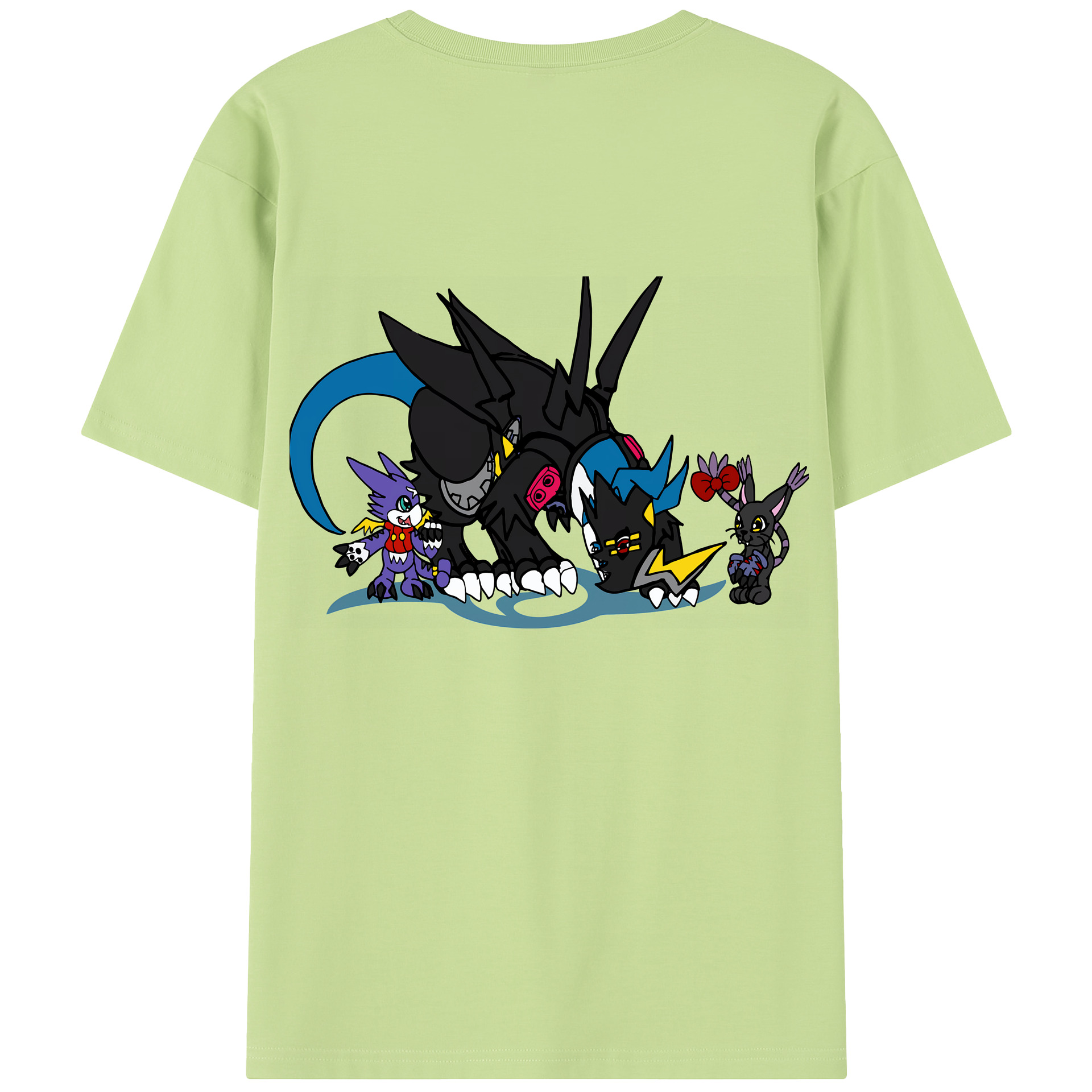 （画像用） Digimon デジタルモンスター/デジモン 綿100％半袖Tシャツ（背面プリント）